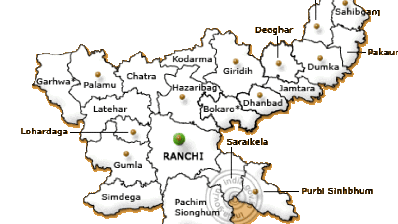 Map of Jharkhand