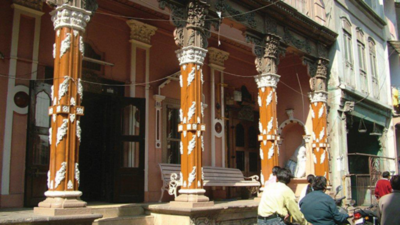 Wooden Columns with floral design